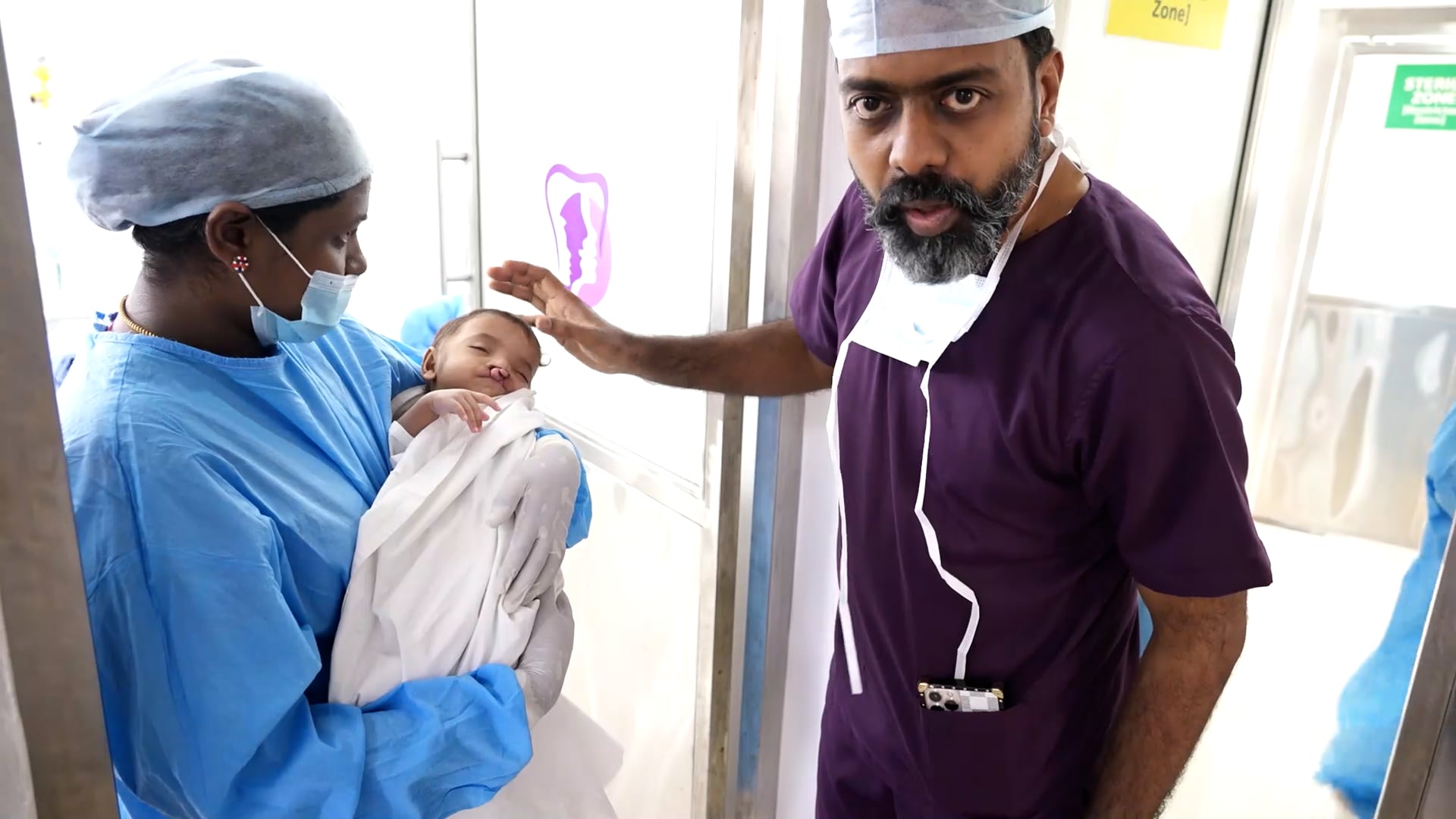 Bilateral cleft lip repair surgery